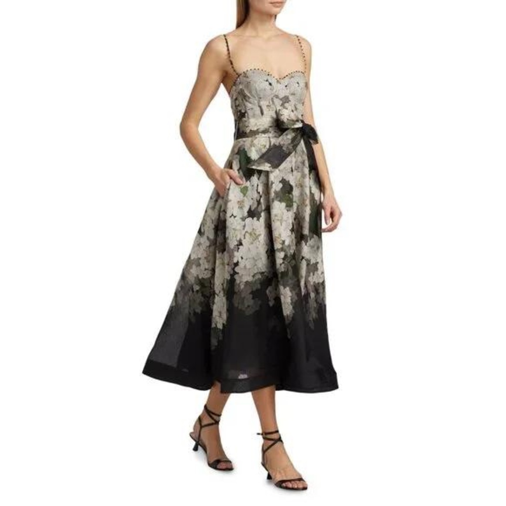 Zimmermann Follow Balance Picnic Dress in Linen Blend